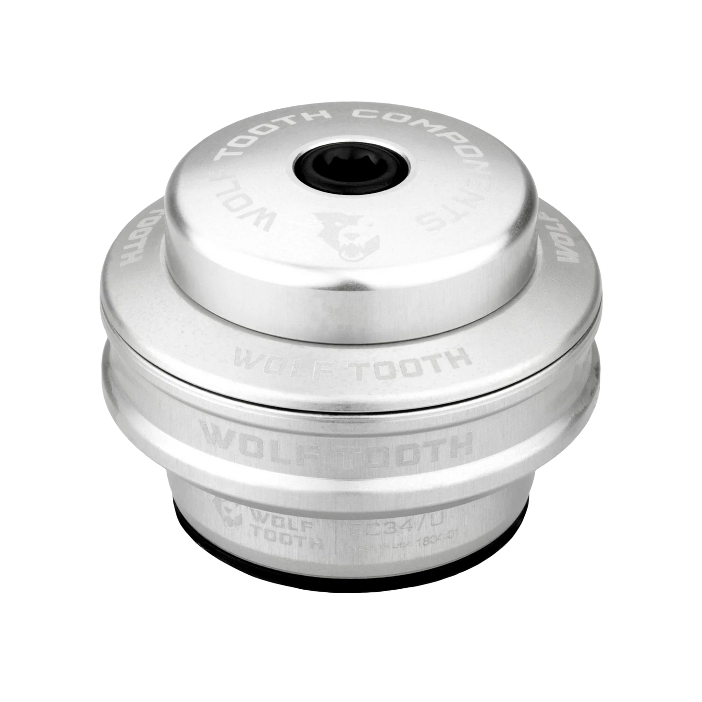 Hoge balhoofdkom voor WOLF TOOTH PREMIUM extern balhoofdstel 1"1/8 EC34 Stack 16 mm Zilver
