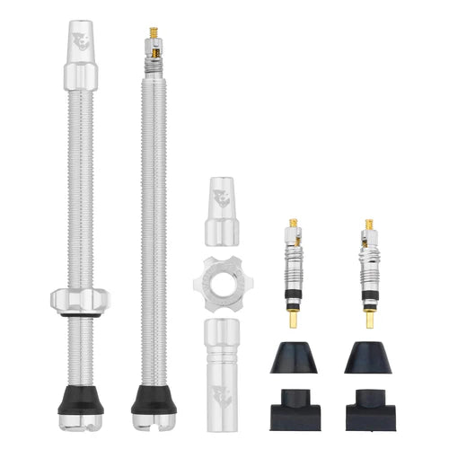Set van 2 WOLF TOOTH Raw Silver Tubeless ventielen