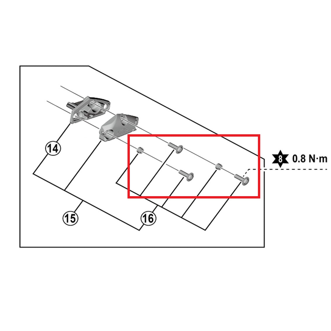 SHIMANO afdekschroefset voor ST-R9120 hendels