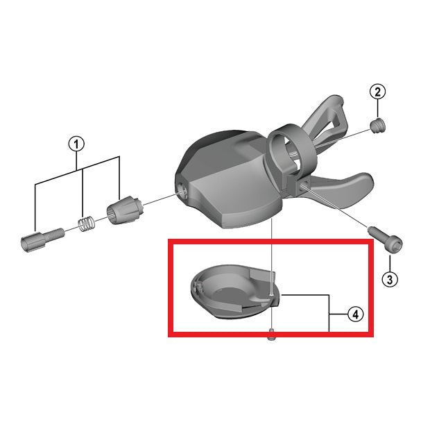 Couvercle Inférieur pour Commande de Vitesse SHIMANO CUES SL-U6000-10/11R Droit
