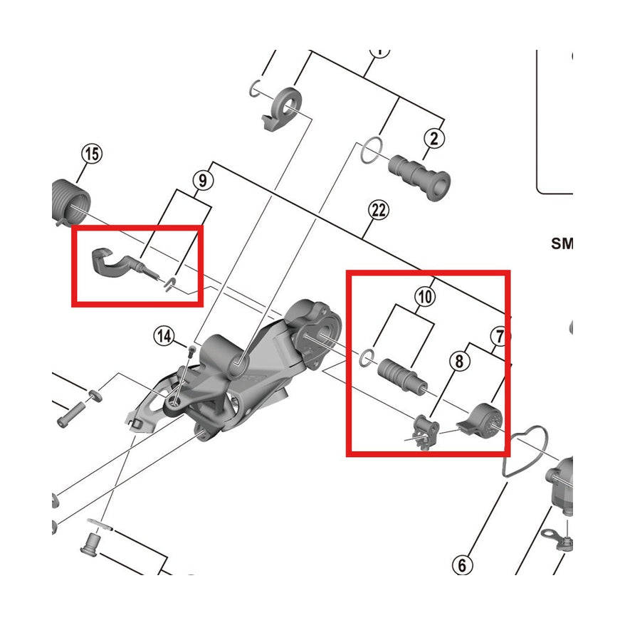 Stabilisatorkit Derailleurkooitje SHIMANO RD-M9120-SGS