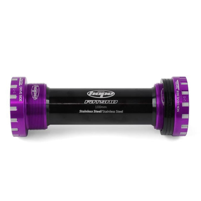 Boîtier de Pédalier HOPE 100 mm Fat Bike Axe 24 mm #BBSSFATPU Violet
