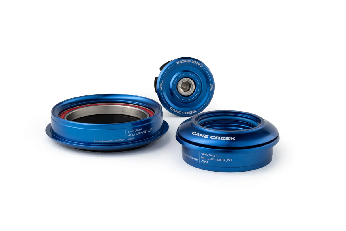 Semi-geïntegreerd conisch balhoofd CANE CREEK Hellbender 70 1"1/8-1.5" ZS44/ZS56 blauw