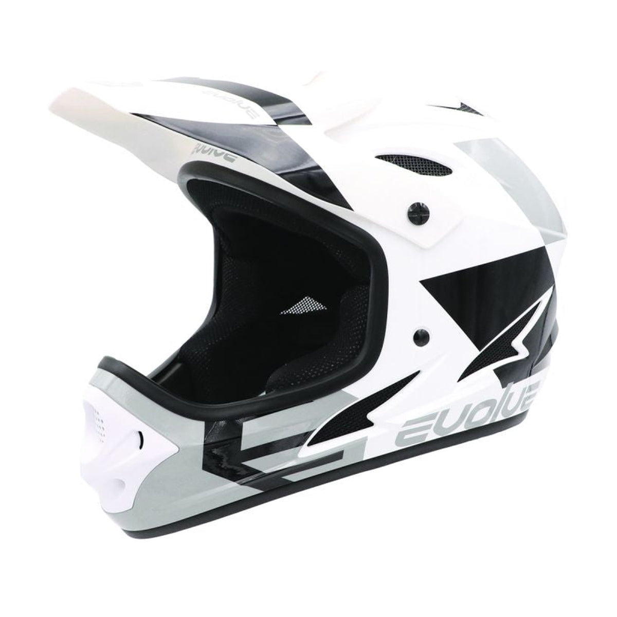 Casque Evolve Storm blanc et noir brillant