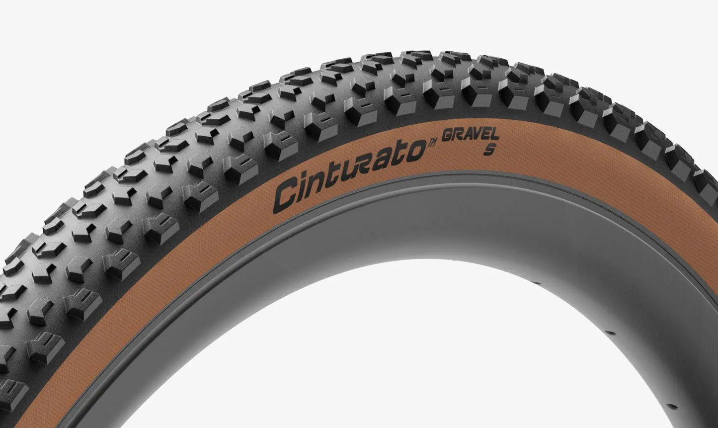Band PIRELLI CINTURATO GRAVEL S 700x45c Tubeless Ready Klassiek beige