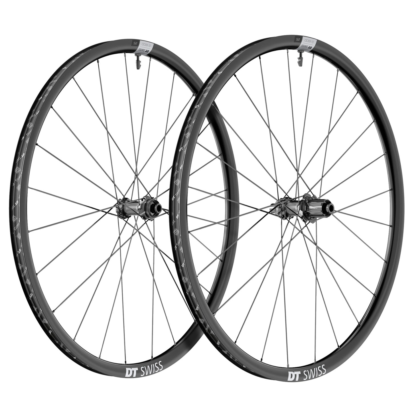 Paar DT SWISS G 1800 SPLINE 25 Tubeless Ready wielen (Center Lock) Dynamo