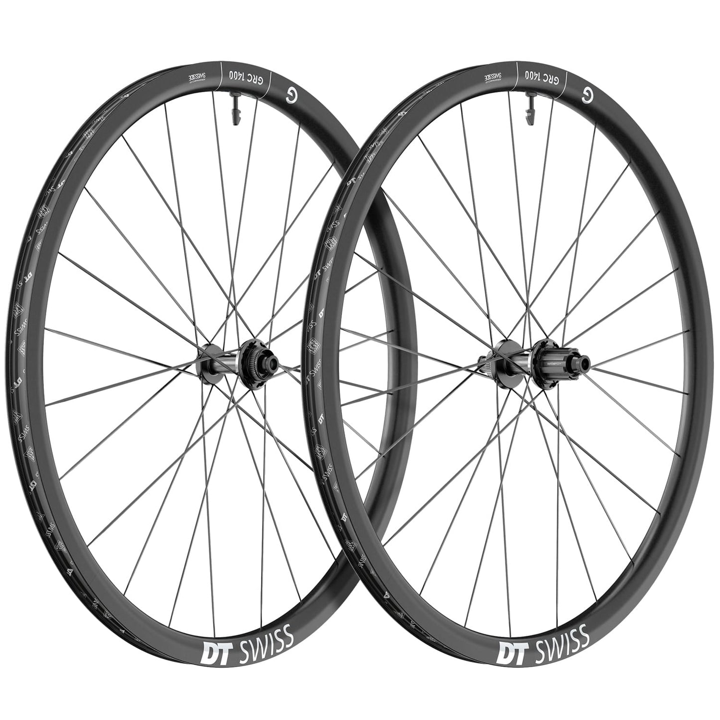 Paar DT SWISS GRC 1400 DICUT 30 DISC Tubeless Ready wielen (Centerlock)