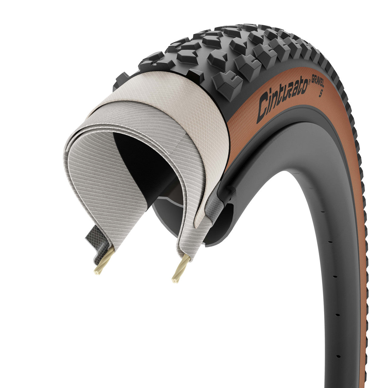 Band PIRELLI CINTURATO GRAVEL S 650x50b Tubeless Ready Klassiek beige