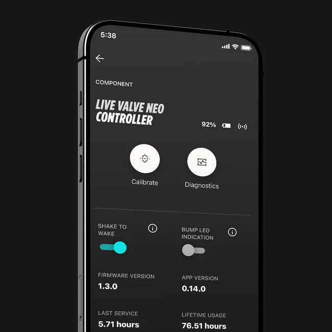 FOX DHX-fabrieksschokdemper Live Valve Neo Coil Shock, Trunnion
