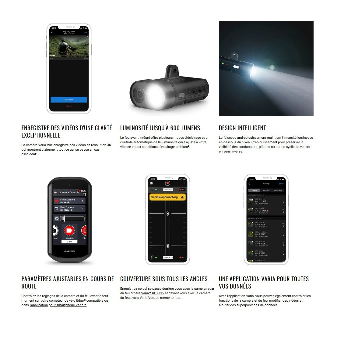 Voorverlichting met GARMIN VARIA VUE camera