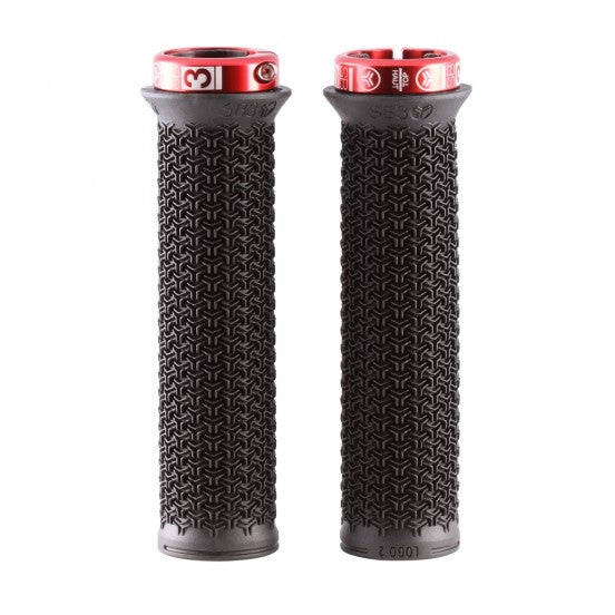 Grips SB3 LOGO 2 Lock-On 136 mm Noir/Rouge