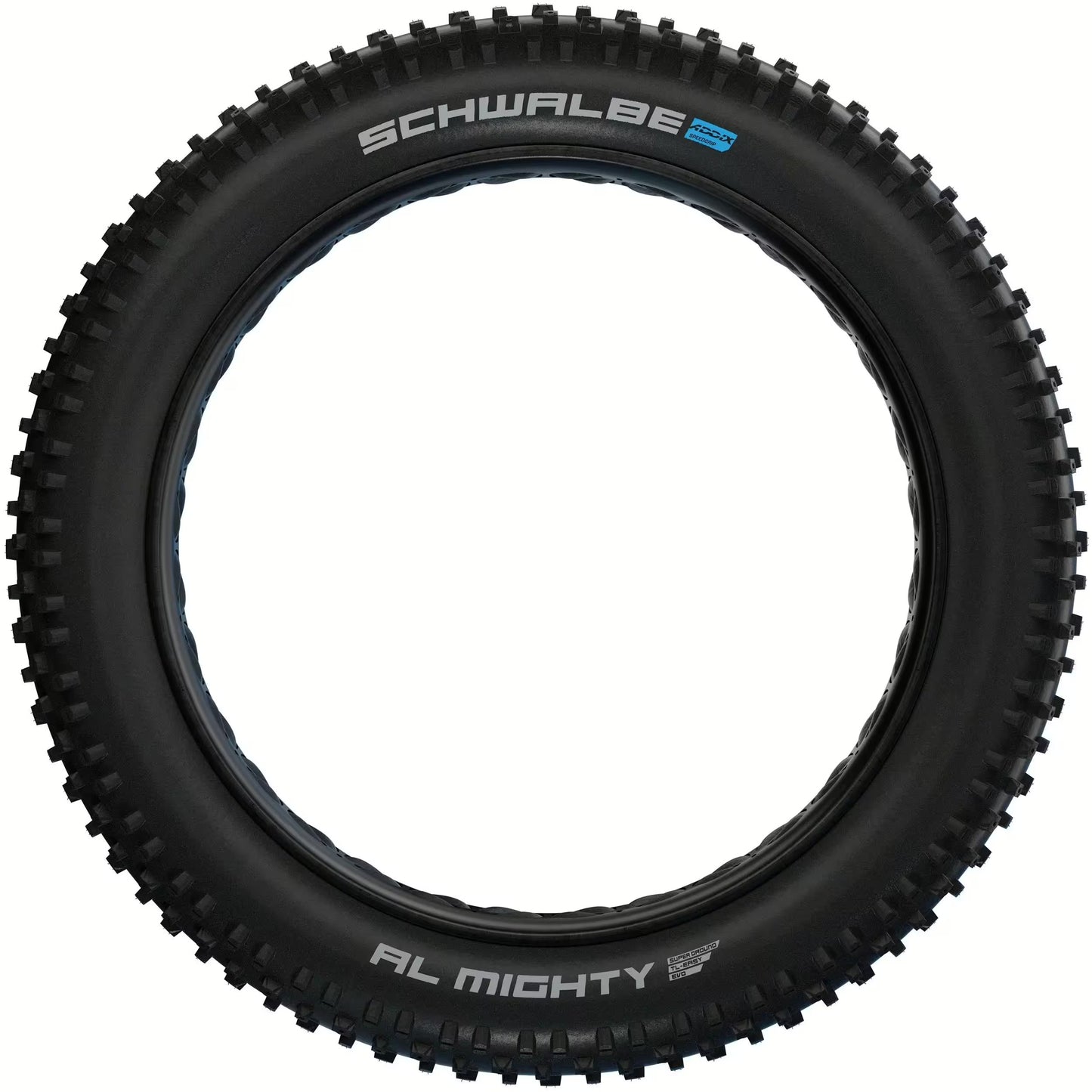 Pneu SCHWALBE Al MIGHTY SuperGround Speedgrip 26x4.80 Tubeless Easy Souple Noir - 328 Clous