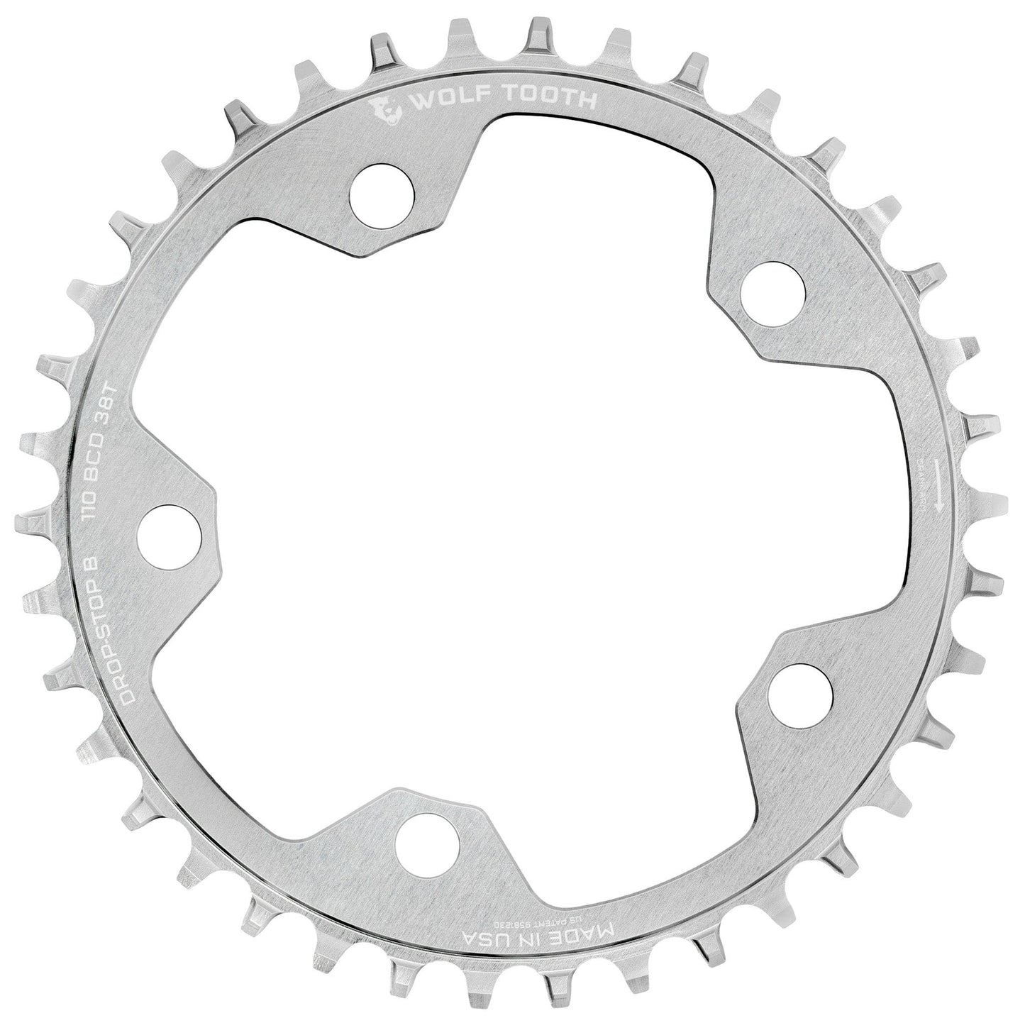 WOLF TOOTH DROP-STOP B GRAVEL/CX 110mm Ruw Zilver Mono Dek