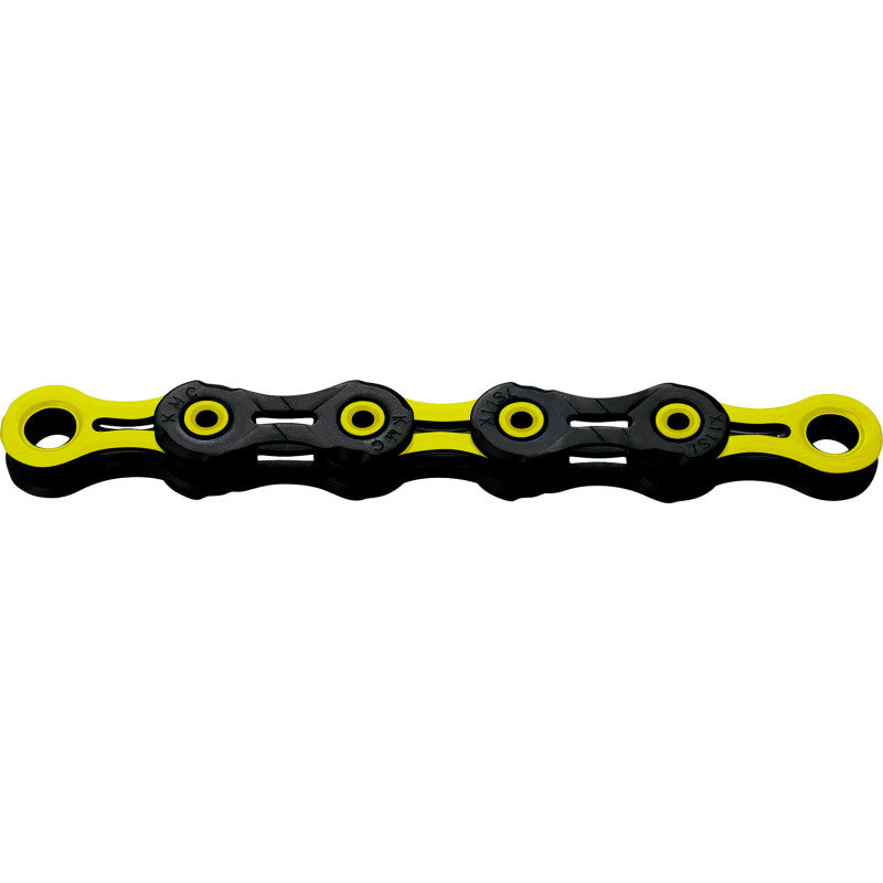 Chaîne 11V KMC DLC11 Waxed Noir/Jaune Ciré