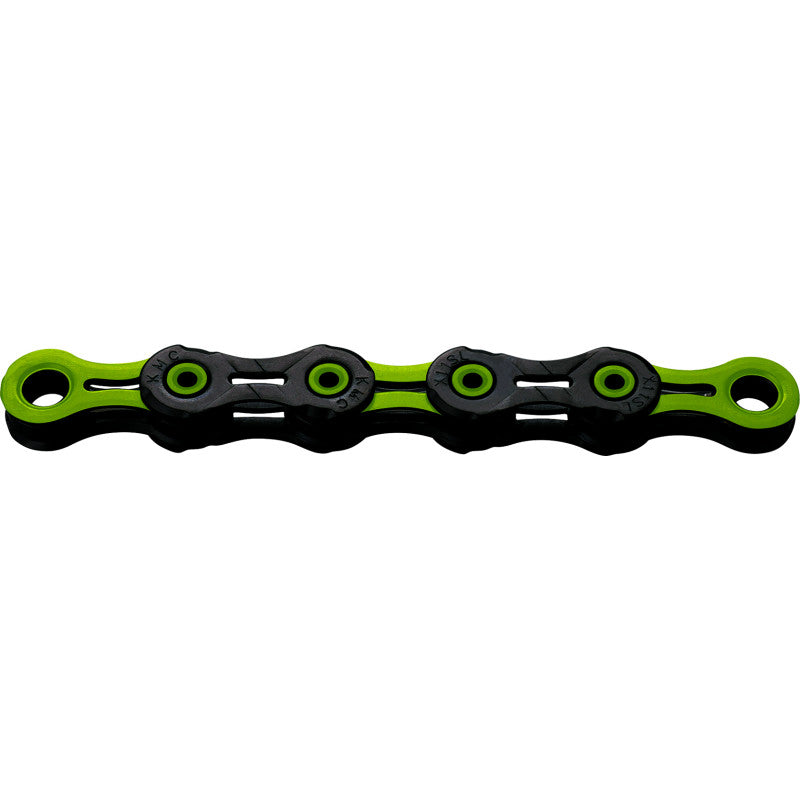 12V KMC DLC12 Waxed Zwart/Groen Ketting