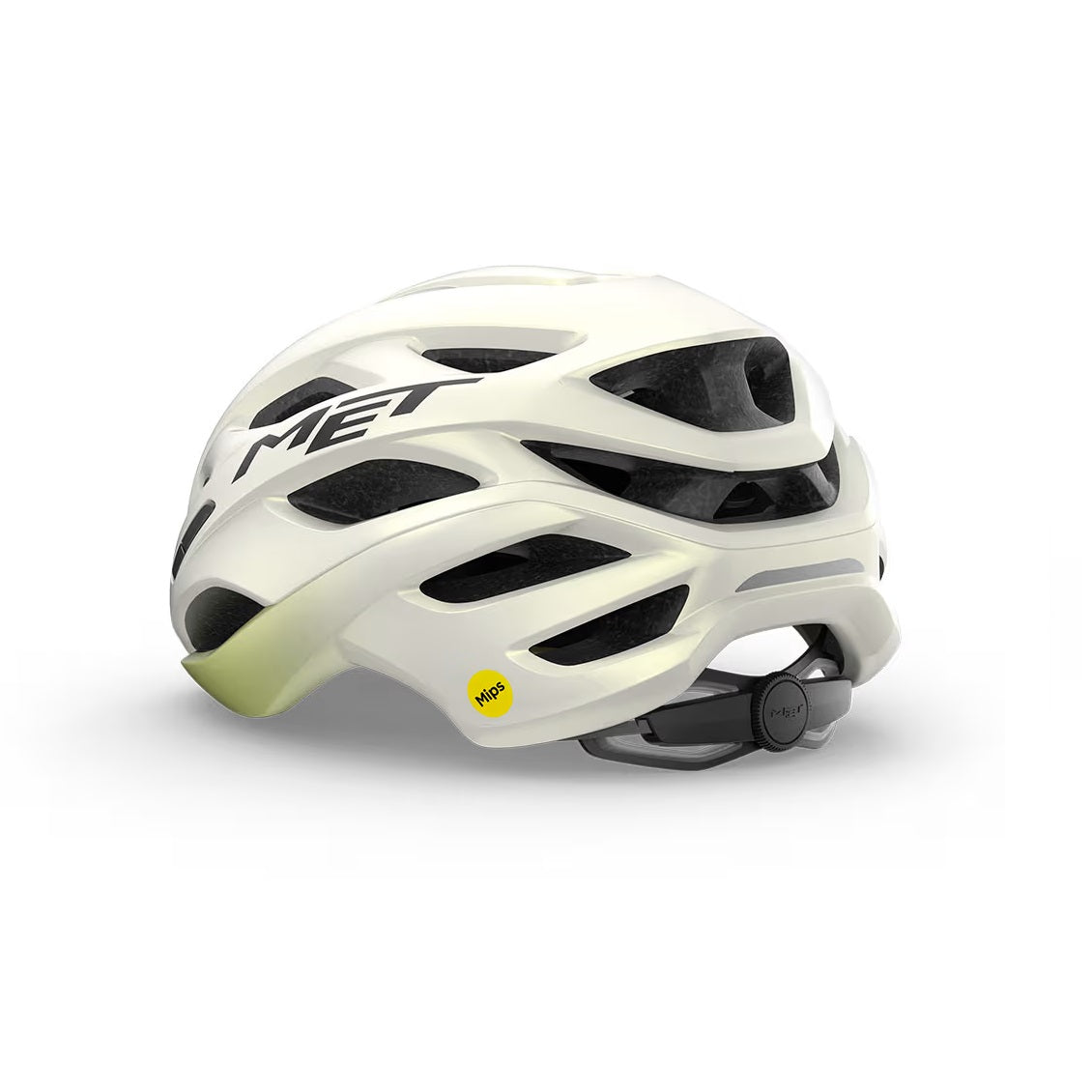 MET ESTRO MIPS Road Helm Wit/Geel 2025