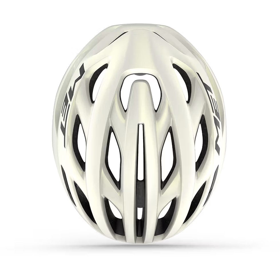 MET ESTRO MIPS Road Helm Wit/Geel 2025