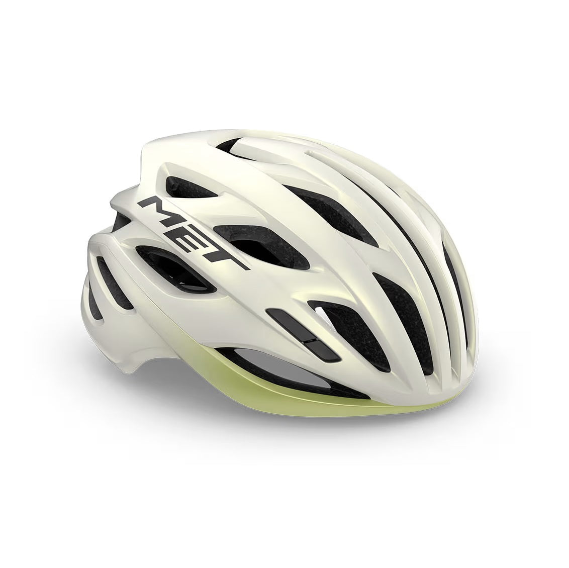 MET ESTRO MIPS Road Helm Wit/Geel 2025