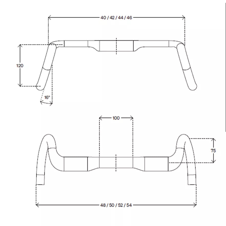 DEDA SUPERZERO GRAVEL ALU 6061 RHM-EVO DCR 16° POB AFWERKING Hanger