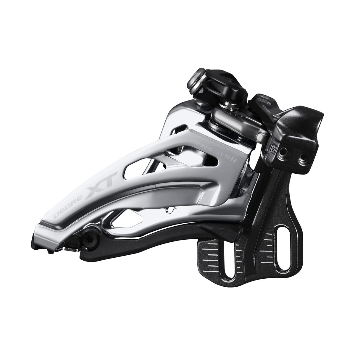 Dérailleur Avant SHIMANO DEORE XT FD-M8020 2x11V Type E — vue 1 sur fond blanc