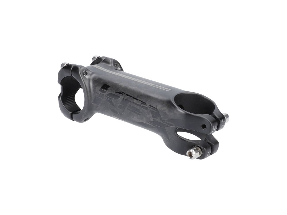 FSA KFX-stuurpen carbon -12° grijs — achteraanzicht in driekwartperspectief
