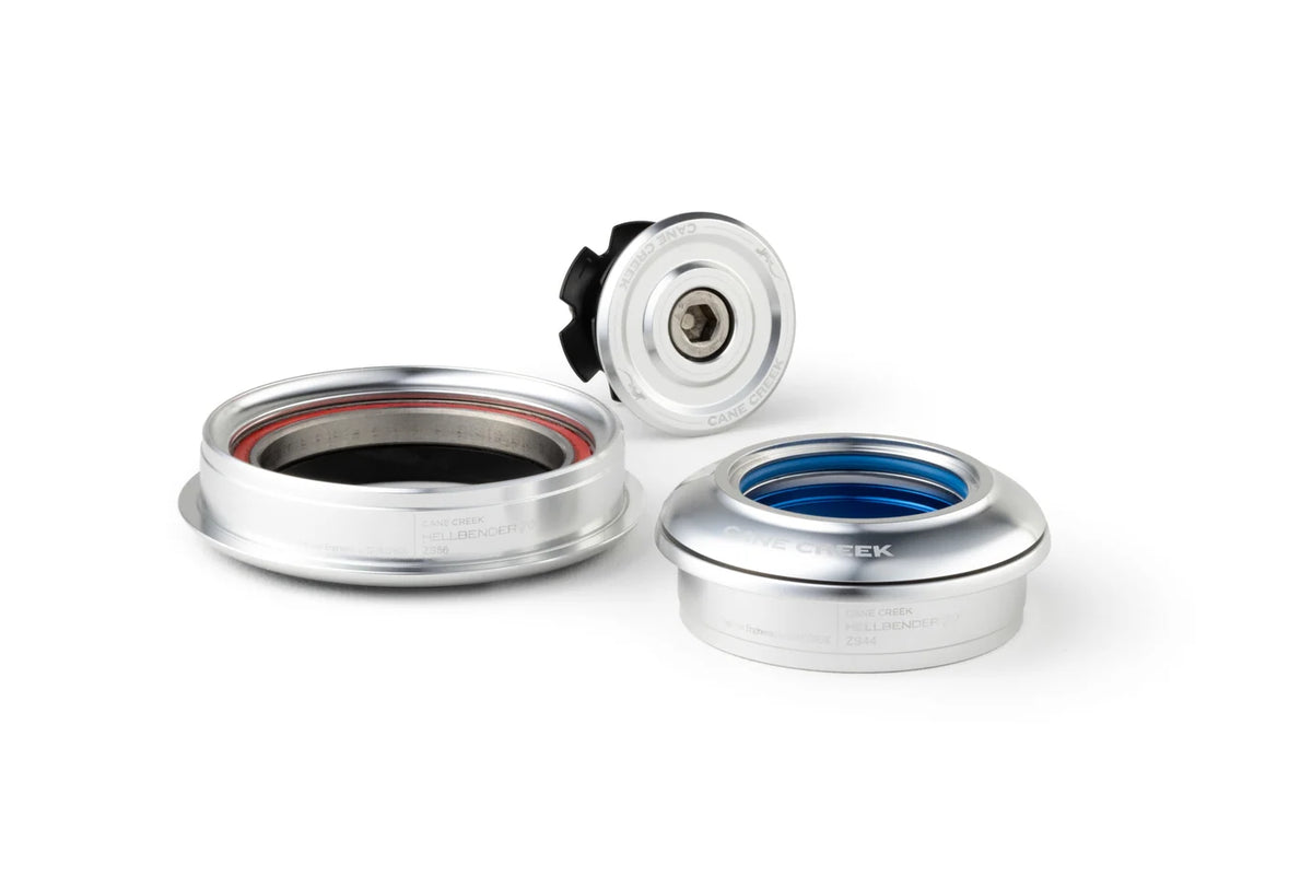 Semi-geïntegreerd conisch balhoofd CANE CREEK Hellbender 70 1"1/8-1.5" ZS44/ZS56 zilver