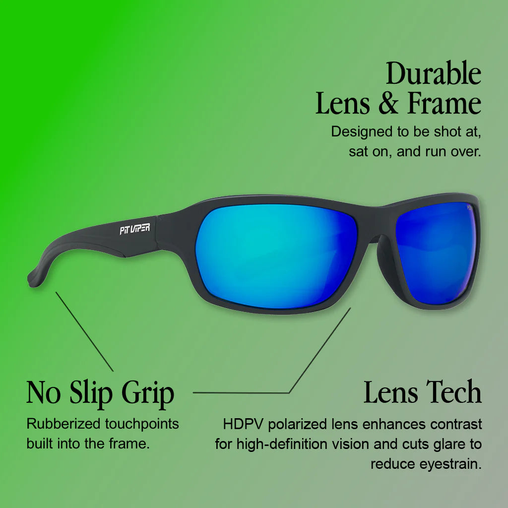 Lunettes PIT VIPER THE EXEC SOMOX HDPV Polarisée Bleu