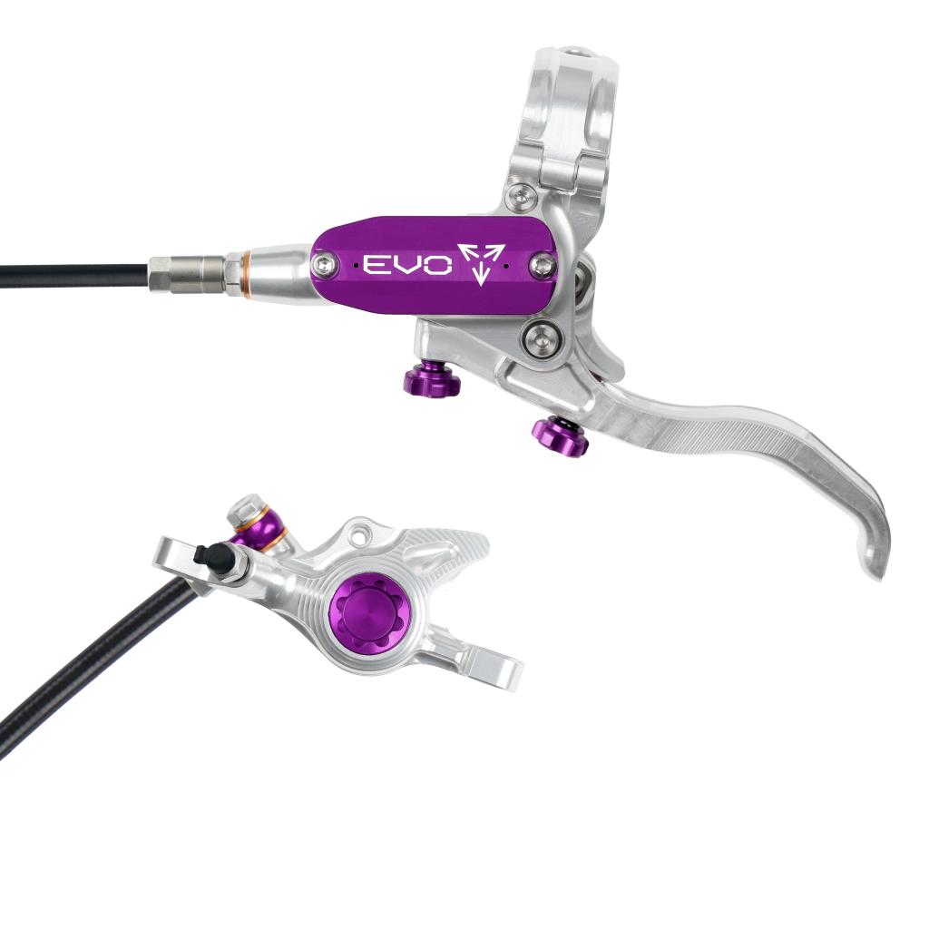 HOPE TECH 4 EVO X2 PM Voorrem Zilver/Paars