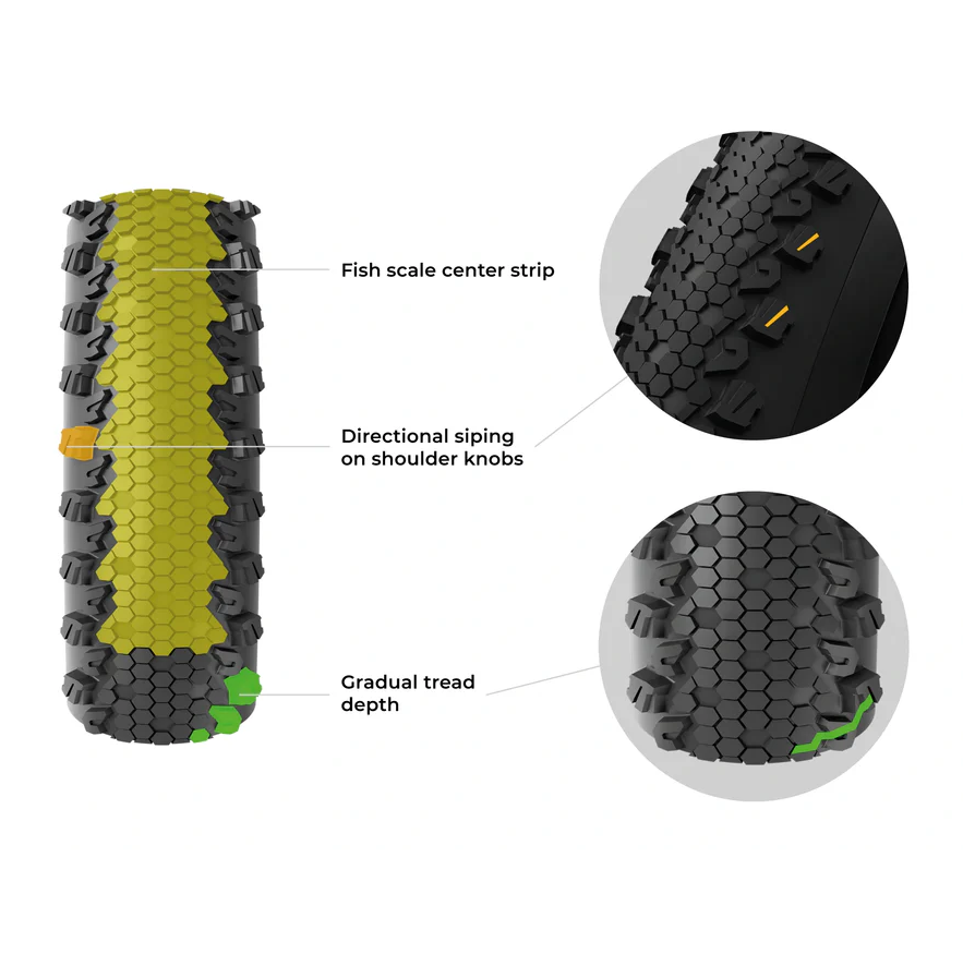 Pneu VITTORIA TERRENO XC RACE 29x2.25 Graphene/Silica Tubeless Ready Souple Noir