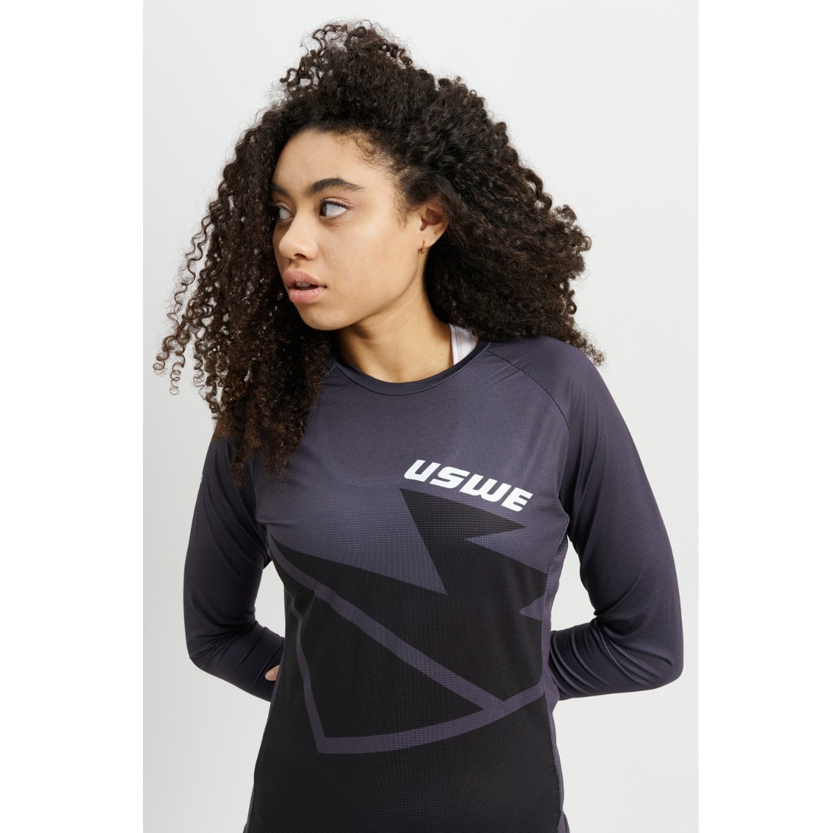 Dames USWE BERG MTB Long Sleeve Jersey Zwart