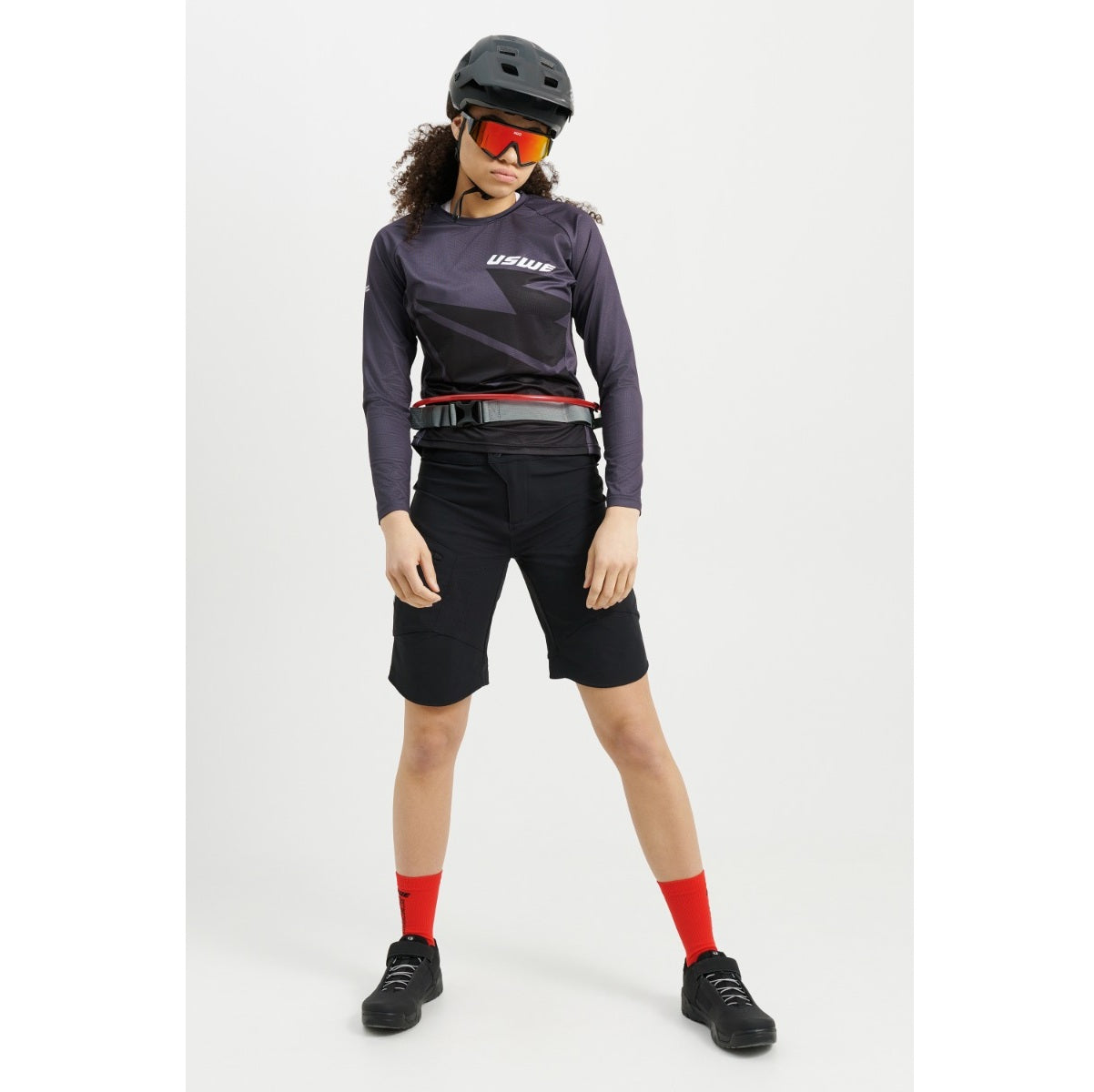 Dames USWE BERG MTB Long Sleeve Jersey Zwart