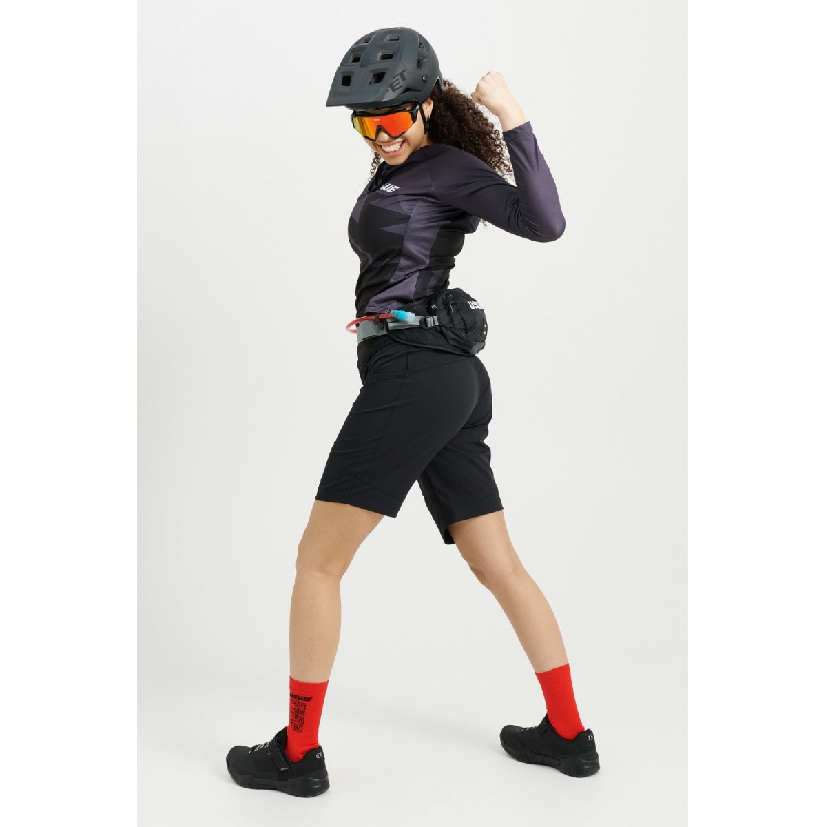 Dames USWE BERG MTB Long Sleeve Jersey Zwart