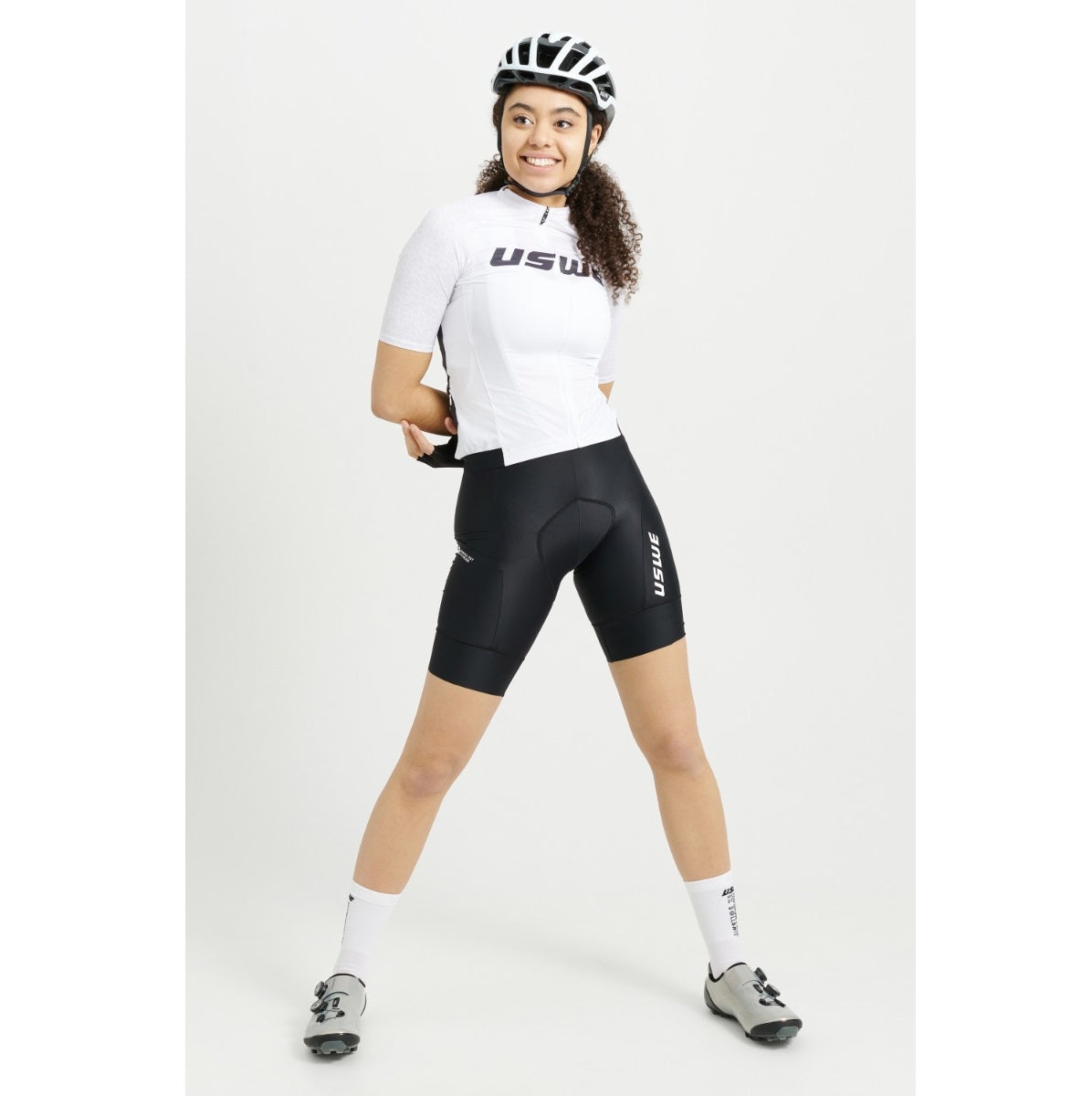 Maillot USWE GRUS GRAVEL Manches Courtes Femme Blanc