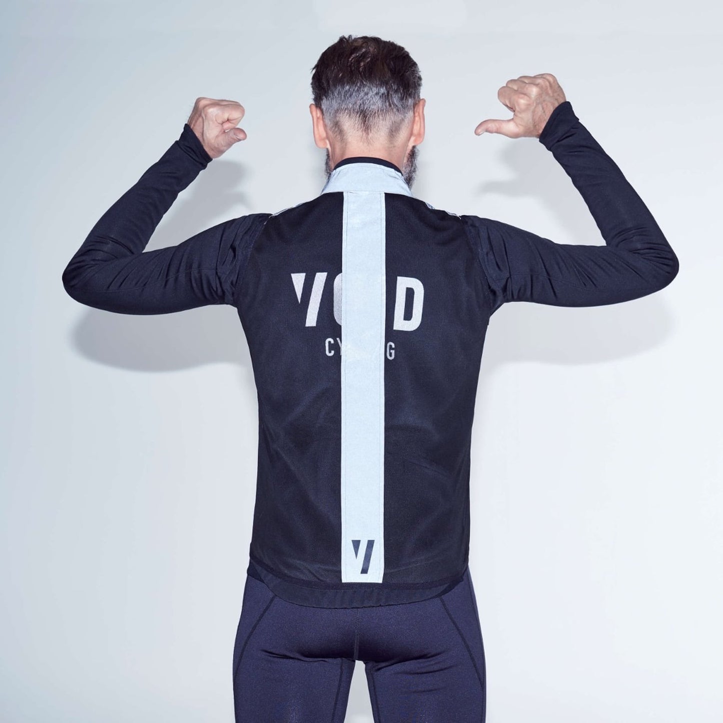 VOID REFLECTIVE Mouwloze Jas Zwart