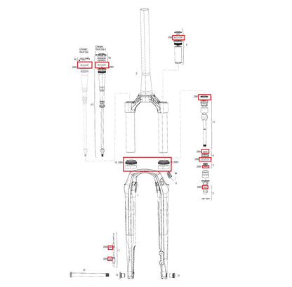 Kit Entretien 200 h/An ROCKSHOX RUDY XPLR BASE/ULTIMATE A1 (2022)