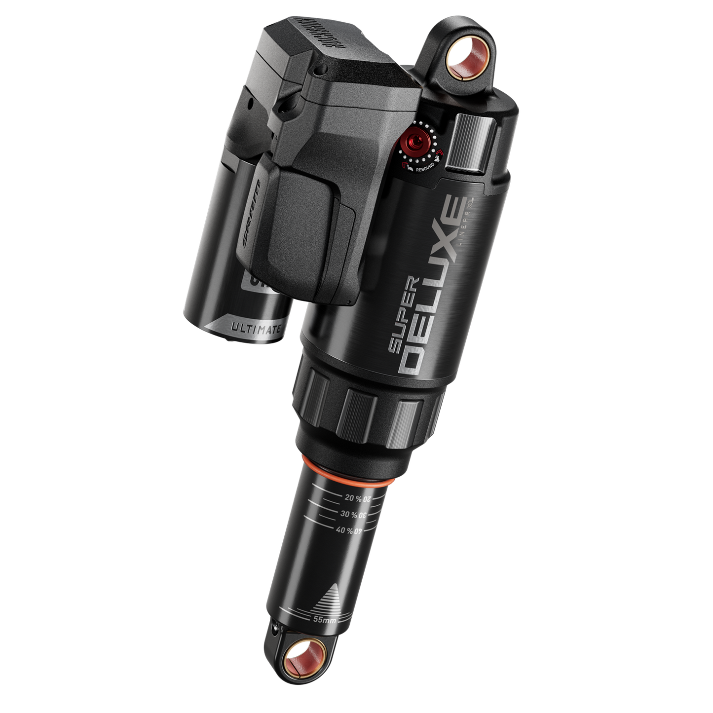ROCKSHOX SUPER DELUXE ULTIMATE FLIGHT ATTENDANT RC3 HBO LINEAR XL D1 schokdemper voor Trek Slash 2023+Gen6