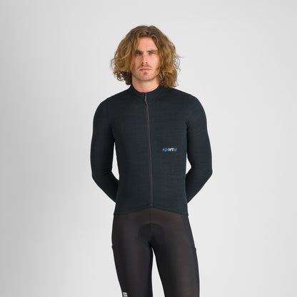 Zwart SPORTFUL SUPERGIARA WOOL fietsshirt met lange mouwen