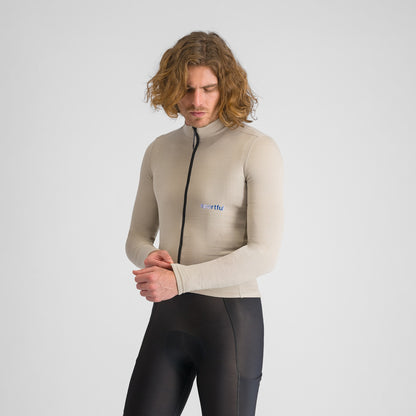 SPORTFUL SUPERGIARA wollen fietsshirt met lange mouwen, beige