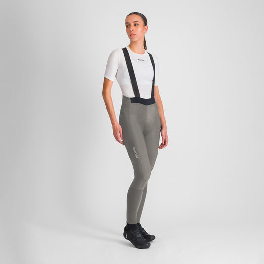SPORTFUL SUPERNOVA lange damesfietsbroek met bretels in grijs