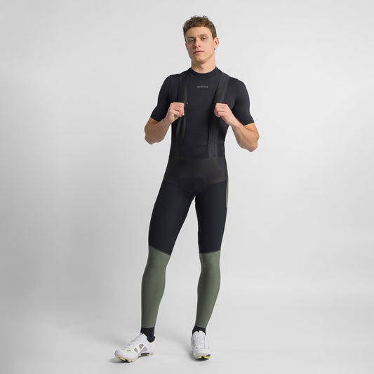 SPORTFUL SUPERGIARA 2 groen/zwarte lange fietsbroek met bretels