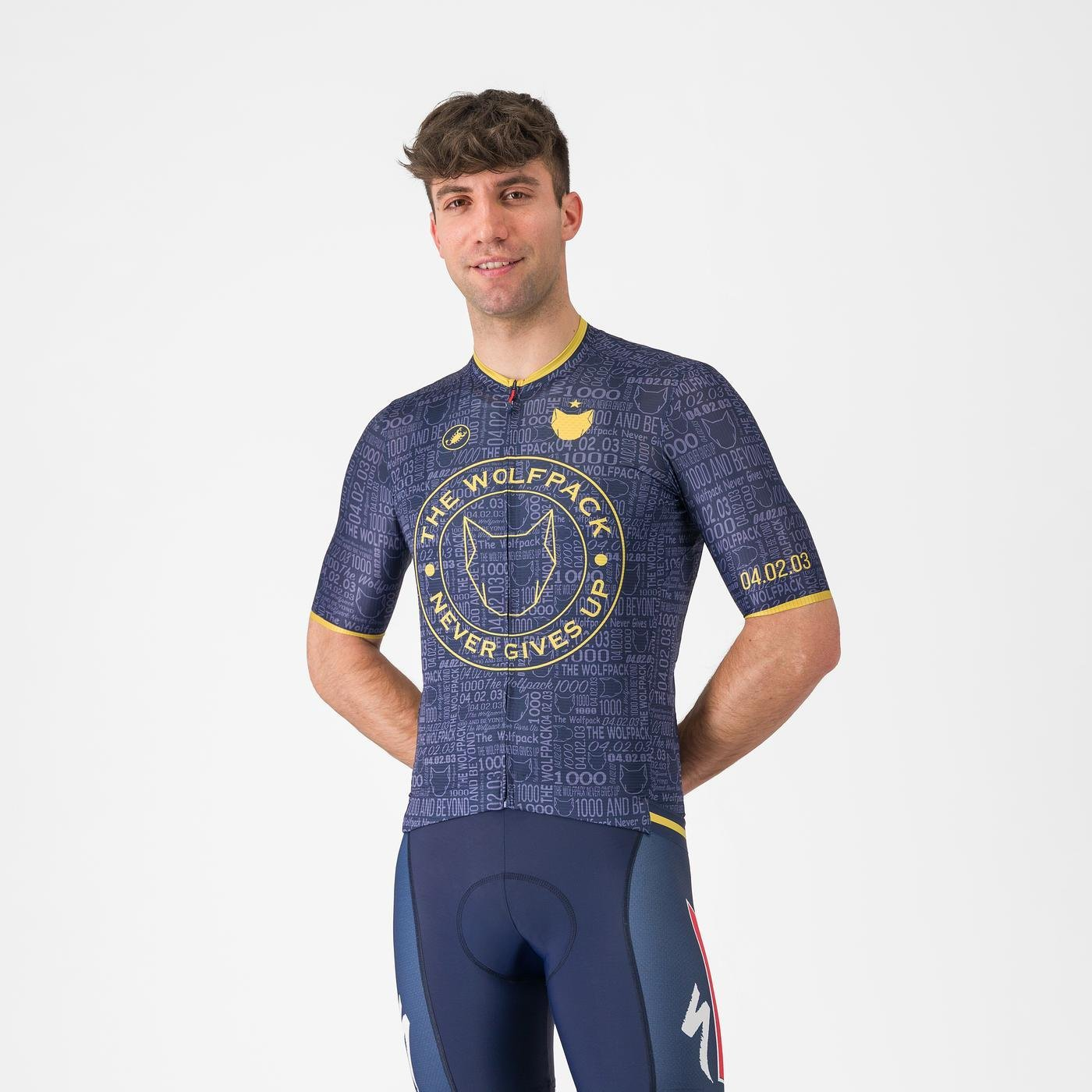 CASTELLI WOLFPACK 1000 VICTORY Korte Mouw Trui Navy