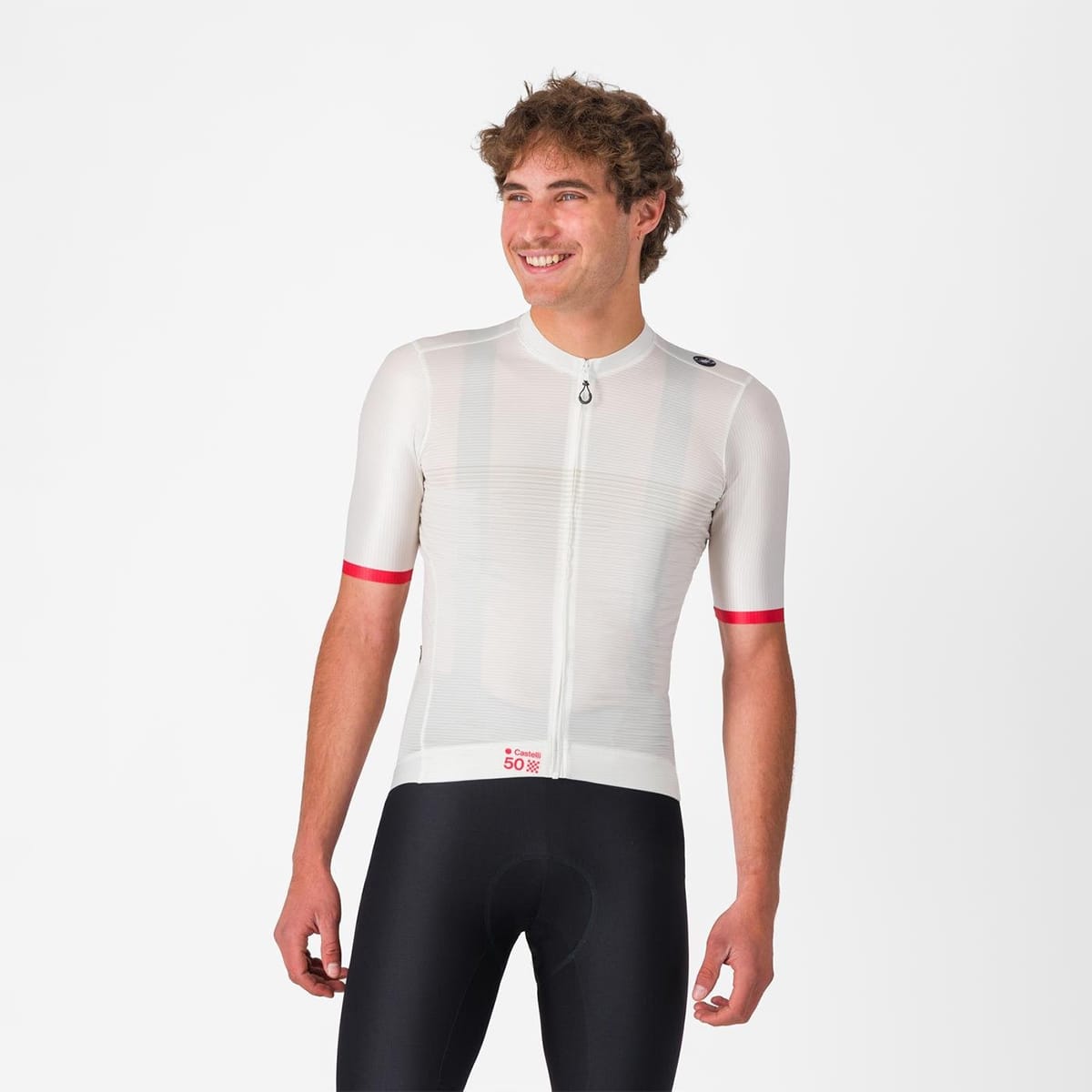 Maillot CASTELLI ESPRESSO 50ième ANNIVERSAIRE Manches Courtes Blanc