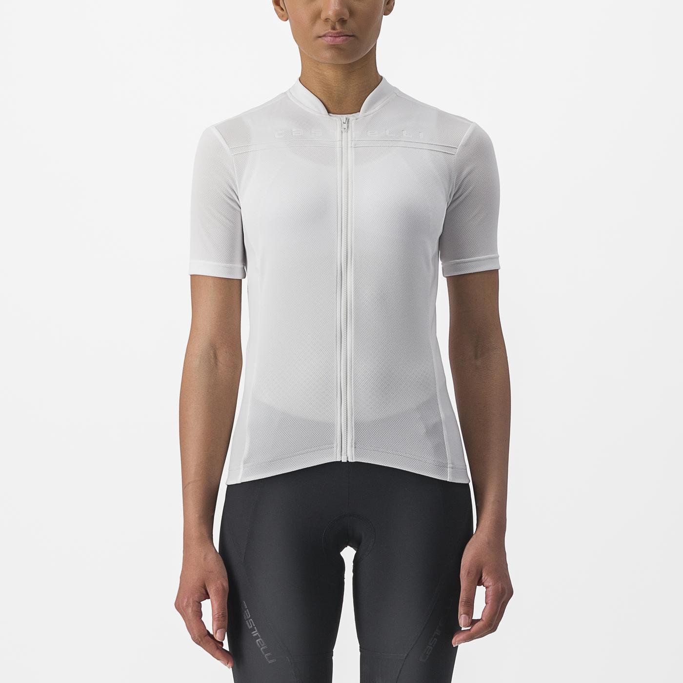 Maillot CASTELLI ANIMA 4 Femme Manches Courtes Blanc