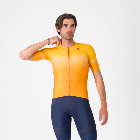 CASTELLI UPF Korte Mouw Jersey Oranje