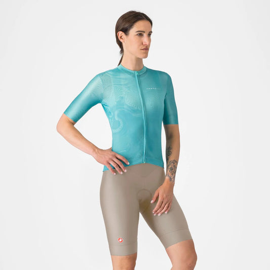 Cuissard Court à Bretelles CASTELLI  PRIMA 2 DT Femme Gris