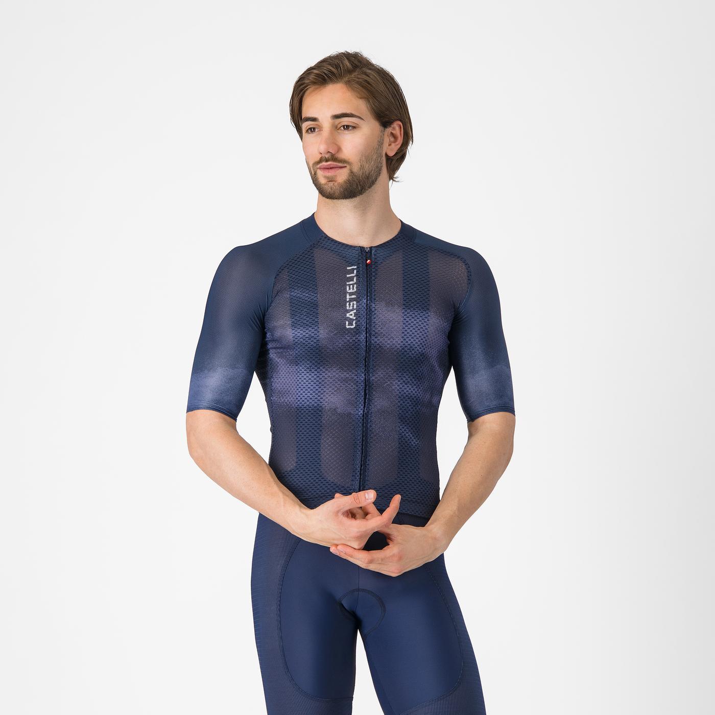 Maillot CASTELLI CLIMBER'S A/C Manches Courtes Bleu