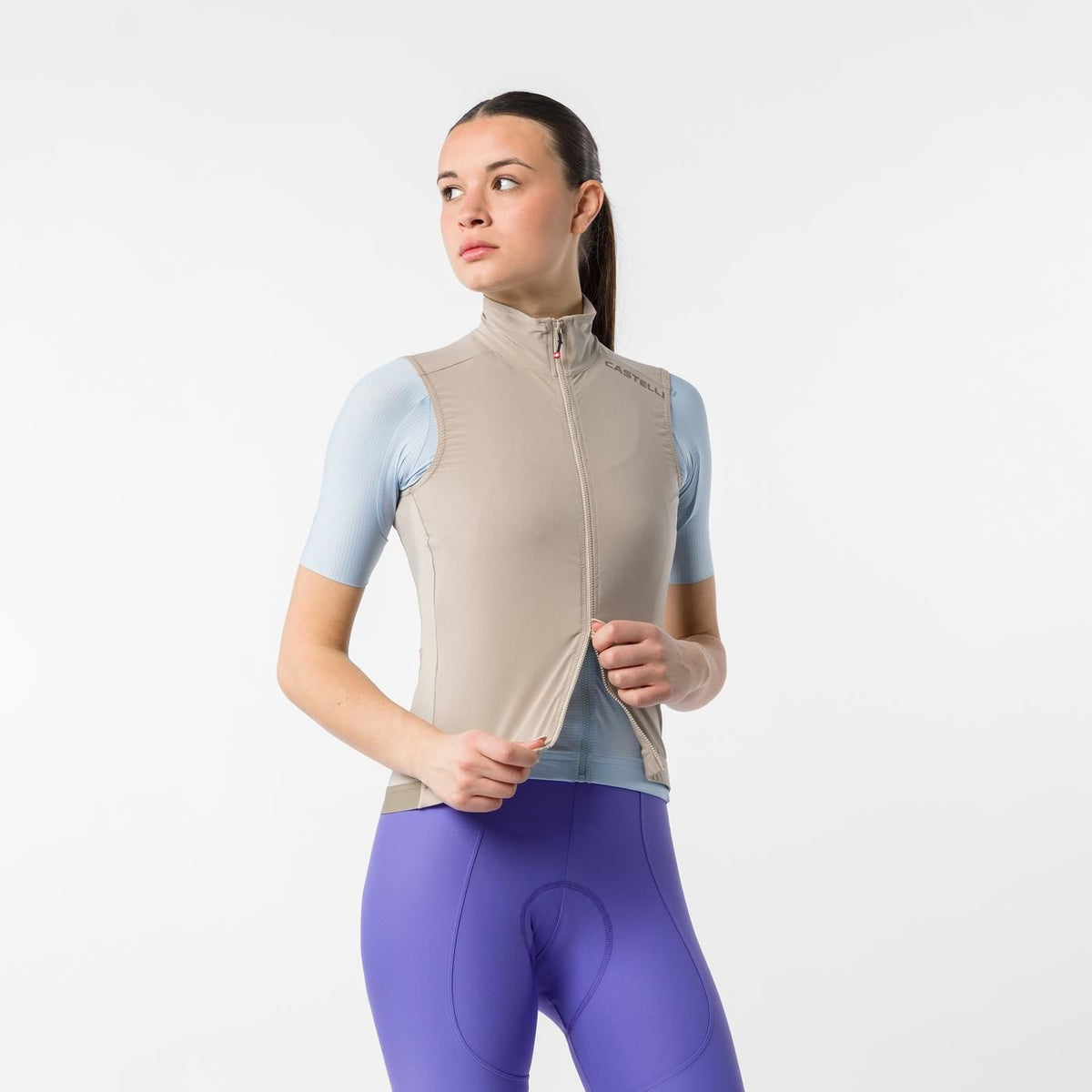Mouwloze Jacket CASTELLI ESPRESSO 2 Dames Beige