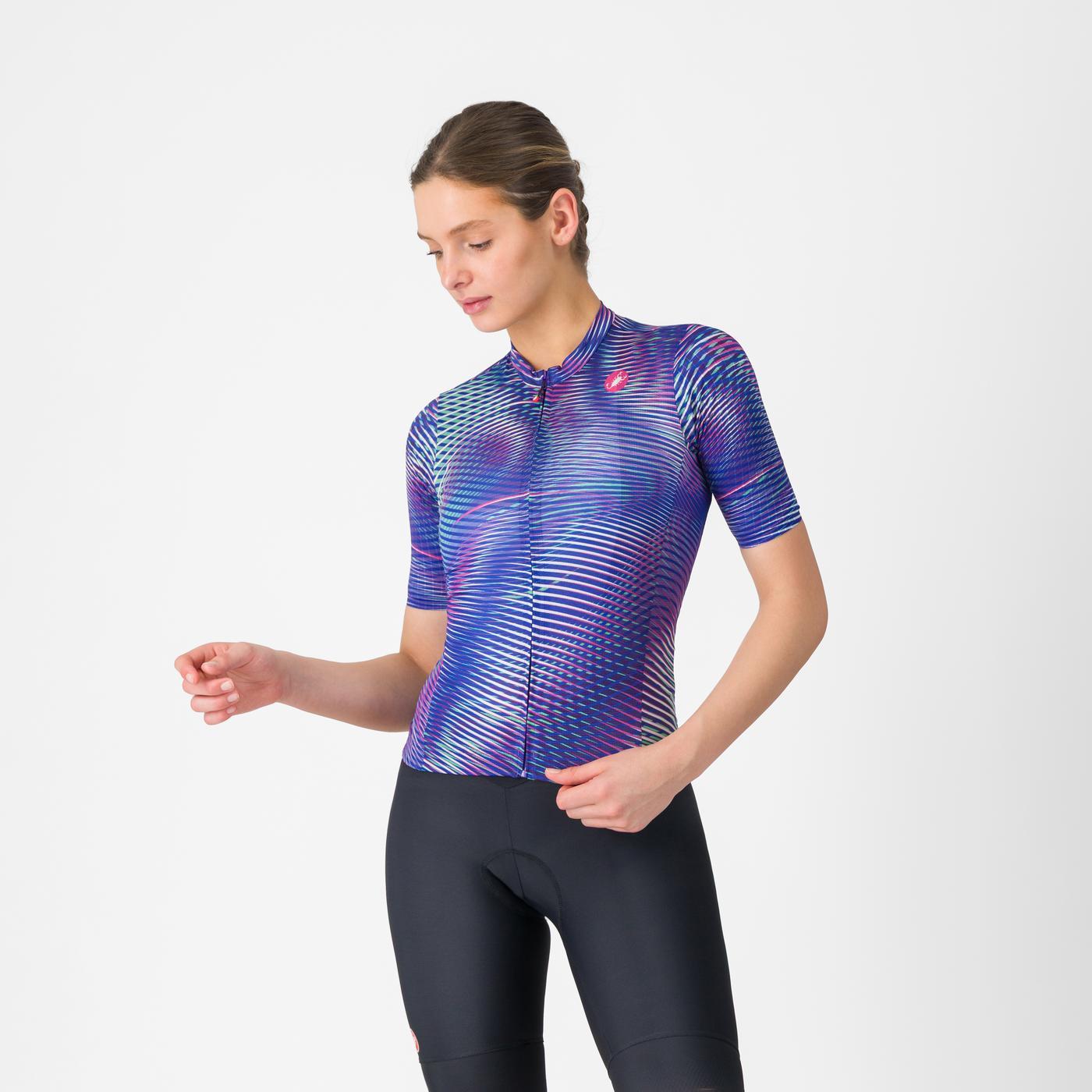 CASTELLI COSMIC VORTEX Damestrui Korte Mouw Paars