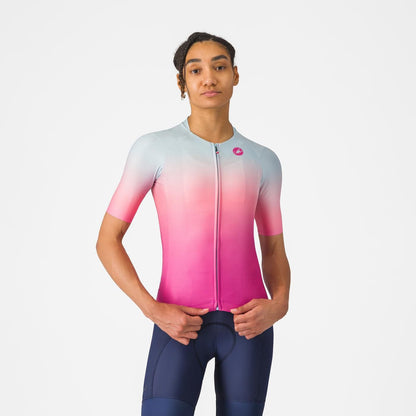 Maillot CASTELLI UPF Femme Manches Courtes Rose