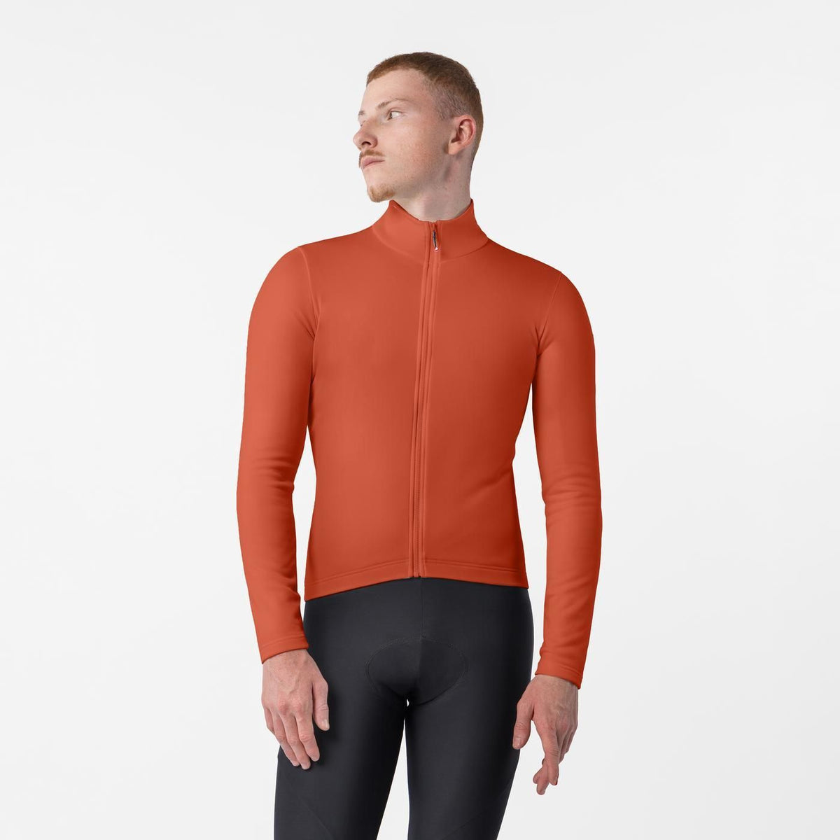 Fietsshirt CASTELLI COMPETIZIONE THERMAL Lange Mouwen Paprika
